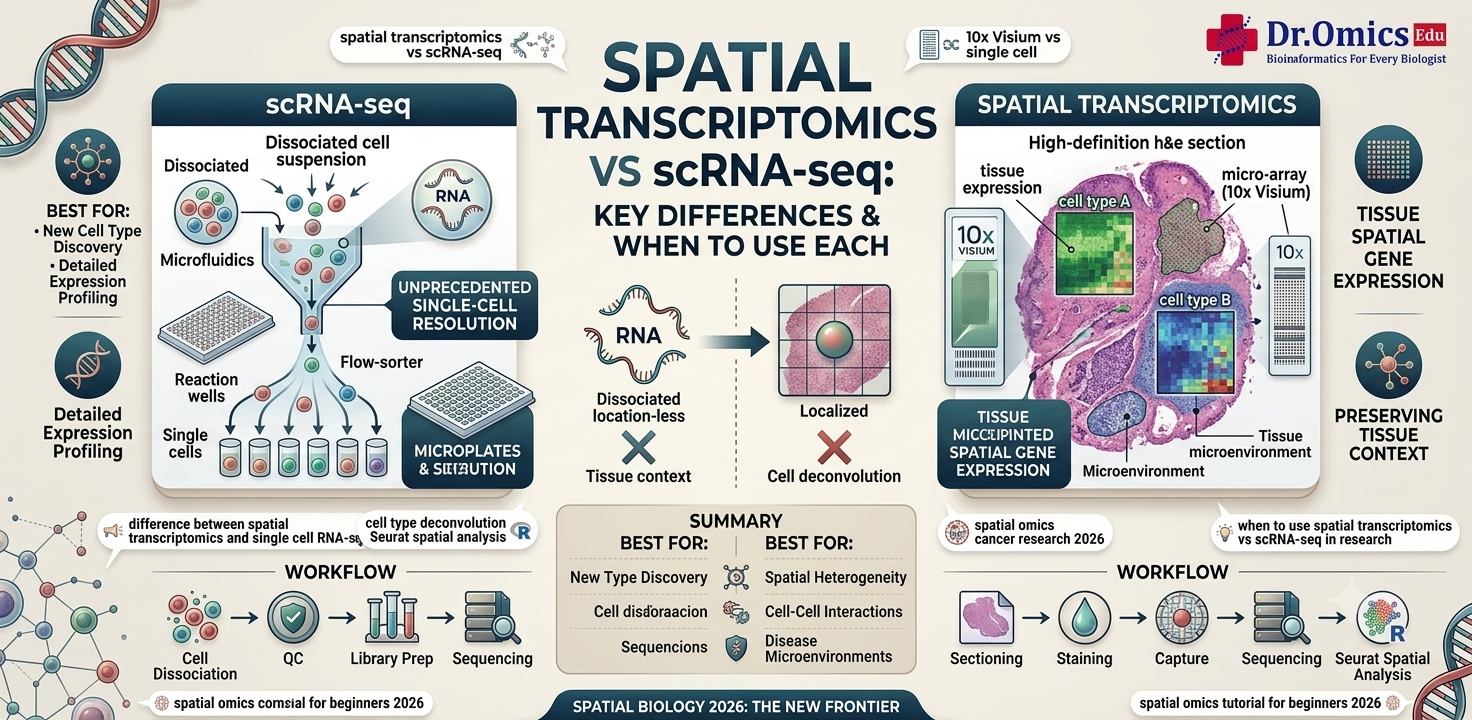 Spatial Transcriptomics vs scRNA-seq: Key Differences and When to Use Each