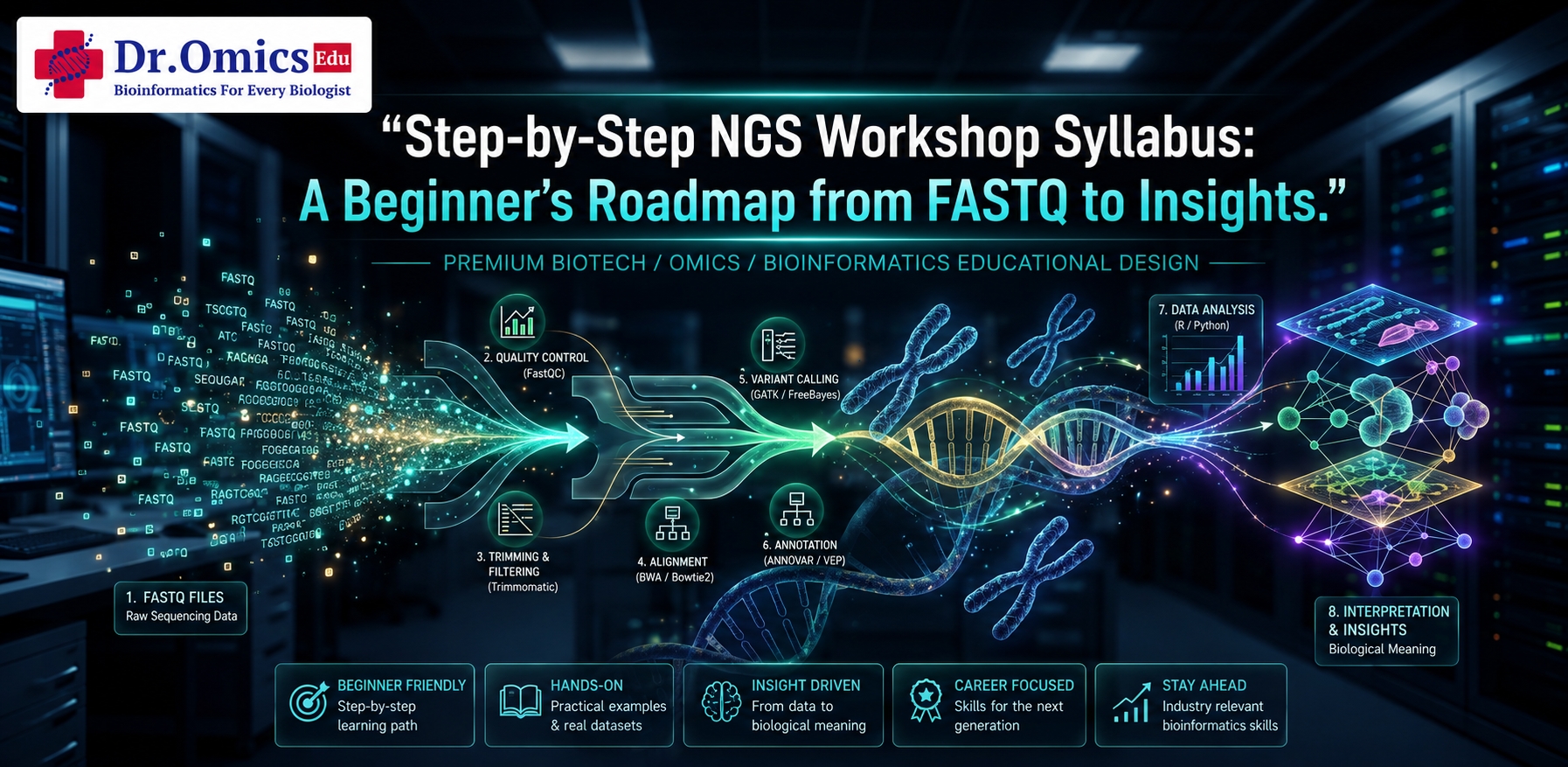 Step-by-Step NGS Workshop Syllabus: A Beginner’s Roadmap from FASTQ to Biological Insights