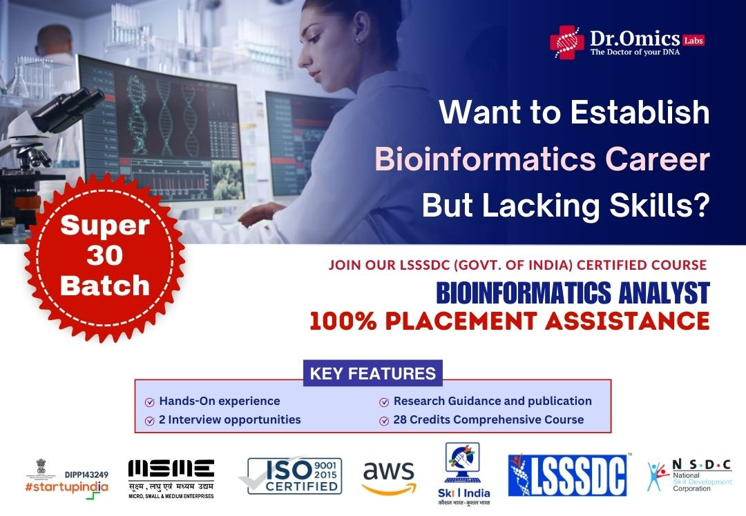 Bioinformatics Analyst, LSSSDC (Govt. of India) Certified Course